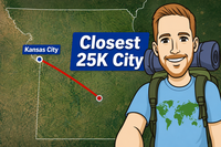 Closest 25K+ City Random Location Challenge