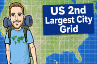 US 2nd Largest City Grid