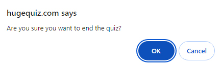 End Quiz Confirmation