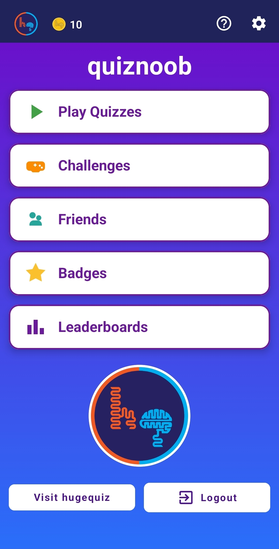 Hugequiz App Screenshot